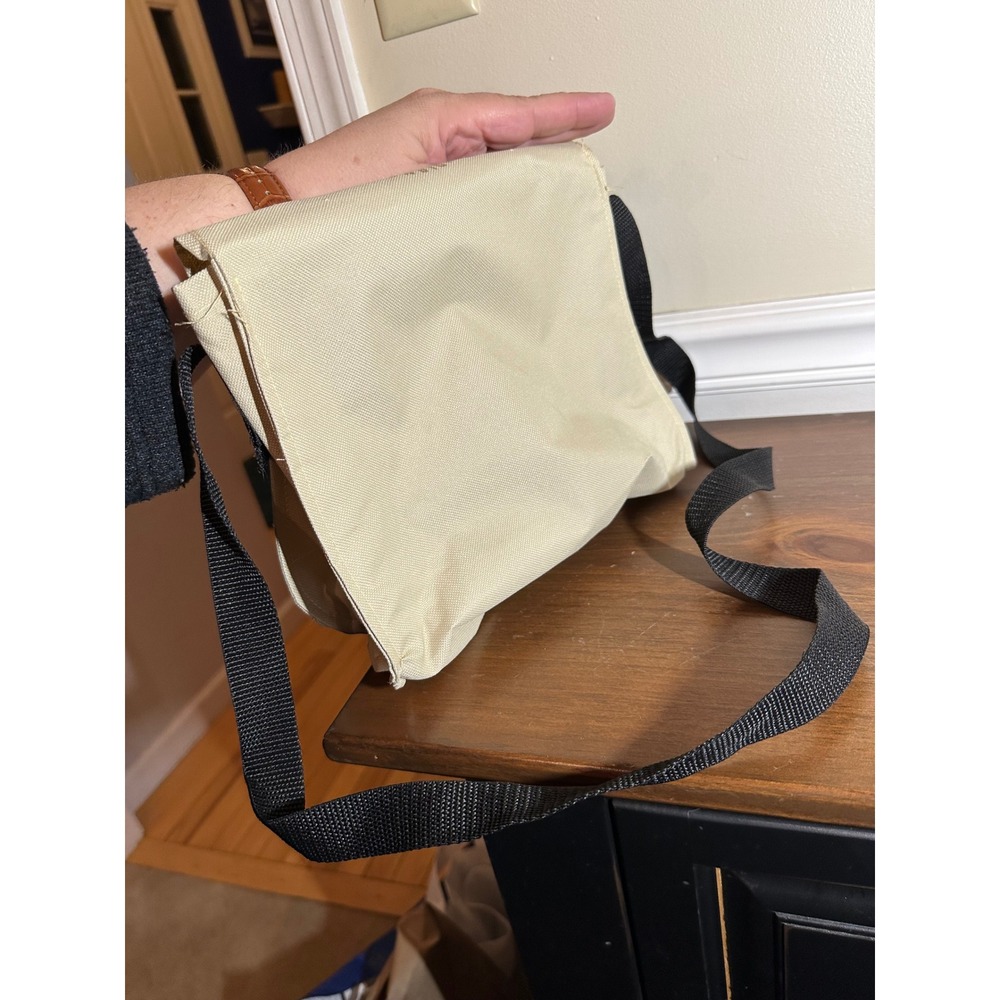Indiana Jones Canvas Satchel Messenger Bag Tan Beige Crossbody Adventure Bag - Picture 5 of 8